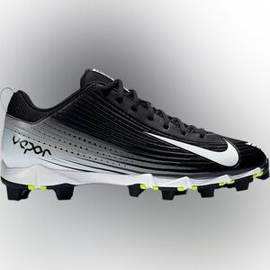 Nike Men’s Vapor Keystone 2 Low 'Black White' FastFlex Baseball Shoes Sz 9